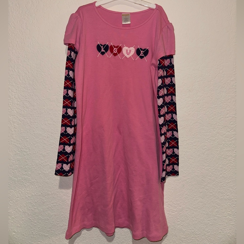 NWT 2010 Gymboree Valentine’s Embroidered Love Hearts Long Sleeve Dress Size 8